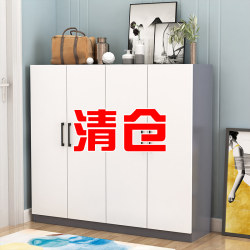 Shoe Cabinet for Home Entrance, Simple and Modern, Small Apartment, Solid Wood Balcony Storage Cabinet, Simple Large-Capacity Entryway Cabinet