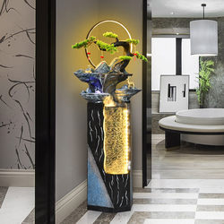 New Chinese-Style Flowing Water Fountain Home Living Room Floor-Standing Decoration Large Ornament Clubhouse Landscape Office Opening Gift