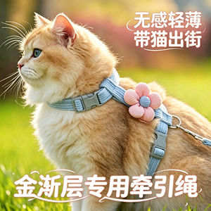 
Gold gradual layer special kitten traction rope for cats, pets and young cats to prevent breaking away from going out, harness, cat rope, I-shaped