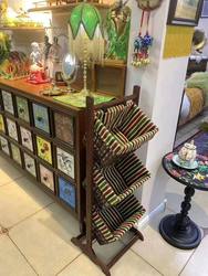 Retro Pastoral Style Floor-Standing Storage Rack, Solid Wood Rattan Storage Rack, Three-Layer Hanging Basket, Living Room Flower Stand, Popular Online