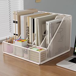 Office File Storage Rack Desktop Office Supplies Storage Box Bookshelf A4 File Bag Document Book Stand