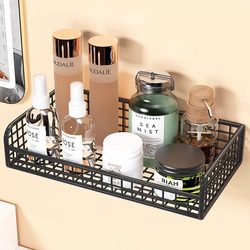 Bathroom Storage Rack, No-Drill Wall-Mounted Hanging Basket for Bathroom Sink, Wall-Mounted Toilet Shelf
