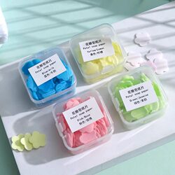 Disposable Soap Sheets Portable Soap Paper for Students and Children to Carry with Them on Travel Mini Petal-Shaped Hand Washing Soap Sheets