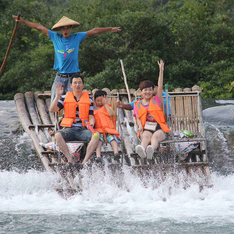 8人纯玩小团 含高铁广西桂林阳朔旅游遇龙河漂流漓江4天3晚跟团游