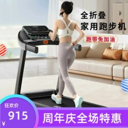 Treadmill for Home Use, Small Foldable Indoor Smart Electric Walking Machine, Silent Climbing Machine, Gym-Specific