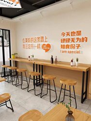 Scandinavian Simple Bar Chair Modern Solid Wood Front Desk Chair Coffee Shop Milk Tea Shop Leisure High Chair Snack Bar Chair