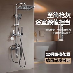 Jiumuwang All-Copper Hot and Cold Shower Set for Bathroom, Home, Hotel, Universal Showerhead with Booster