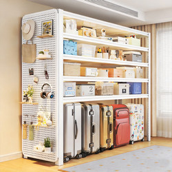Household Storage Rack Warehouse Multi-Layer Shelf Luggage Storage Rack Balcony Miscellaneous Items Organizer Iron Rack Kitchen Storage Rack