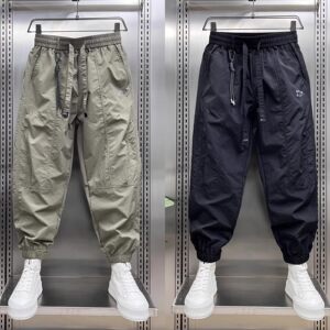 
Summer thin quick-drying casual pants trendy loose men's pants nine-point pants overalls 2026 new trend harem pants