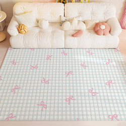 ins Style Imitation Cashmere Living Room Carpet, High-End Atmosphere, Thickened Bedroom Floor Mat, Non-Slip Coffee Table Rug for Living Room