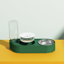 Cat Bowl Pet Bowl Stainless Steel Pet Drinking Fountain Pet Supplies Cat Feeder Box