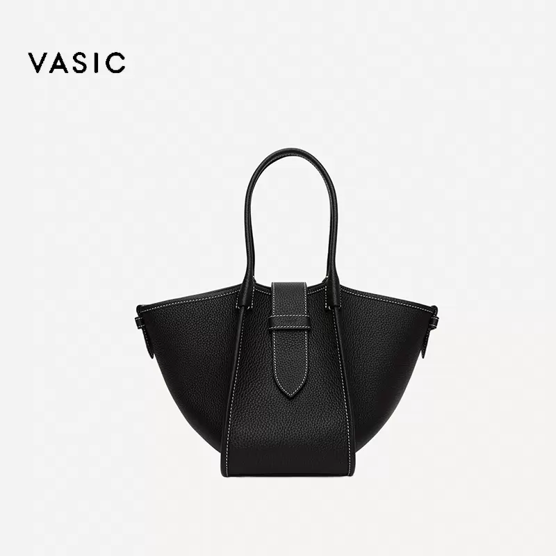 VASIC中号Port Mini 单肩手提包菜篮子时尚秋千包黑色-Taobao