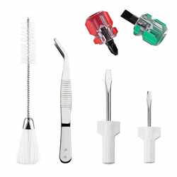 6-piece sewing machine cleaning and repair tool set, double-headed cleaning brush, screwdriver, screwdriver, tweezers
