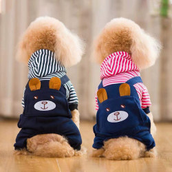Thickened New Year Four-Legged Pet Clothes for Dogs and Cats, Suitable for Teddy, Bichon, Pomeranian, Schnauzer, Corgi, French Bulldog