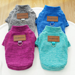 Cross-Border Best-Selling New Year Pet Dog and Cat Autumn and Winter Clothes, Fleece-Lined Base Layer Shirt, Can Be Worn Outside, Suitable for Bichon Frise and French Bulldog