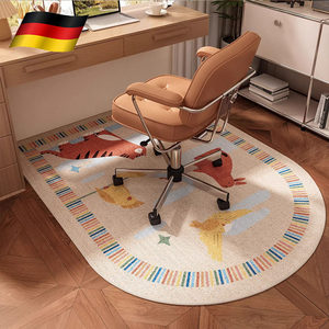 
German desk swivel chair floor mat study carpet bedroom plain imitation sisal computer chair mat soundproof foot mat anti-fouling
