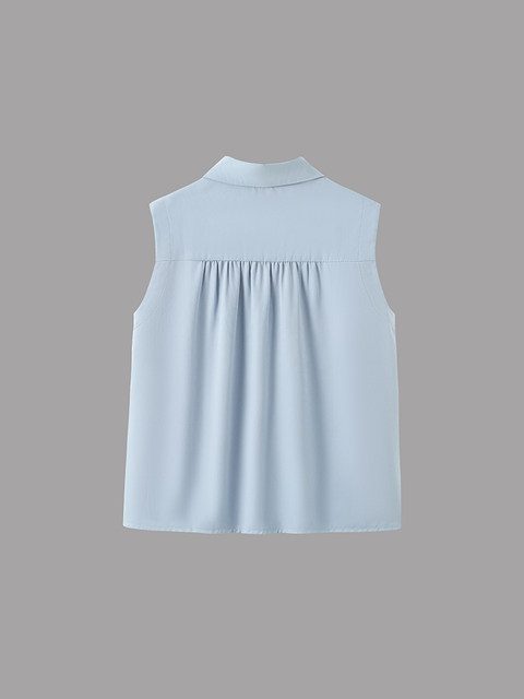Stacked companion Dahong flagship store casual versatile layered lapel sleeveless shirt all seasons can wear vest base shirt