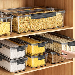 Noodle Storage Box, Food-Grade Rectangular Container for Storing Pasta and Noodles, Moisture-Proof Sealed Jar for Grains