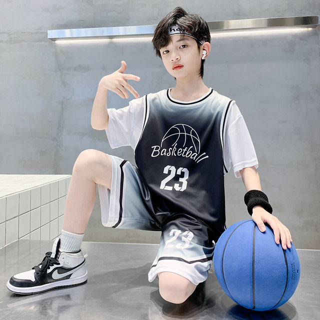 Boys summer suit quick-drying basketball uniform 2024 new children's ...