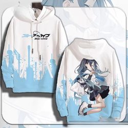 Blue Archive Merchandise Clothing and Le Qianshi Tiantong Alice Pain Suit Autumn and Winter Clothing Men's Hooded Sweatshirt Ins