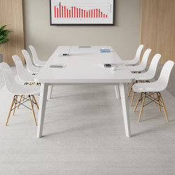 Conference Table Long Table Simple Modern Office Desk Conference Room Table and Chair Set White Desk Long Table Workbench