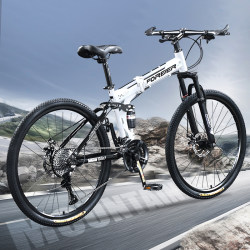 Shanghai Permanent Folding Bicycle for Adults, Men and Women Models, 26inch Off-Road Shock-Absorbing Bicycles, Youth Road Bikes