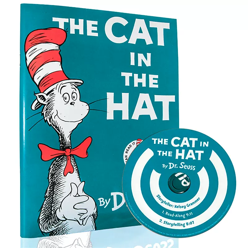 进口英文原版绘本The Cat in the Hat with CD 苏斯博士戴帽子的猫平装