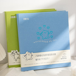 Qingheji Original Meow Meow Story House Series Self-Adhesive Laminated Photo Album Large Capacity High-Value Simple Family Storage Album Couple Memory Book