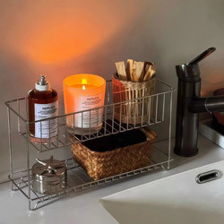 Washbasin Shelf, Bathroom Storage Rack, Bathroom Toilet Storage Rack, Stainless Steel Cosmetics Organizer and Storage Tool