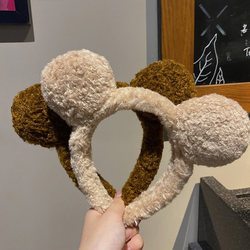 L9000/Bear Headband for Washing Face, Plush Cat Ears Headband, Sweet and Cute Hair Accessory 2026 Hairband Cartoon Hair Clip