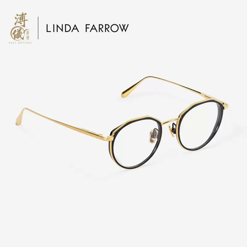 溥仪眼镜LINDA FARROW全框钛金属眼镜LFL1225-Taobao