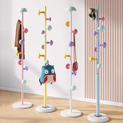 Goyriuu German Children's Clothes Rack Floor-Standing Mushroom Coat Rack Girls' Bedroom Coat Rack Space-Saving Bag Holder
