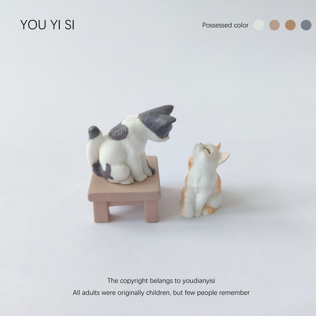 Bored posing a pair of kittens couple desktop ornaments friends small gift creative room car decoration women