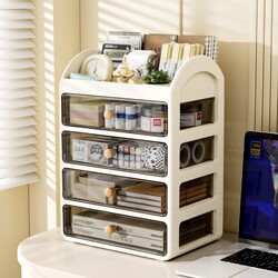 Desktop Storage Box Student Dormitory Office Desk Miscellaneous Items Books Pen Storage Box Multi-Layer Drawer-Type Storage Rack