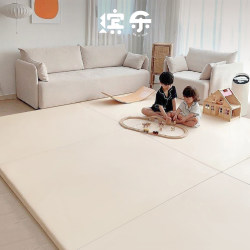 Climbing Mat for Babies, Thickened for Home Use, Ixpe Baby 4cm Foldable Crawling Mat, Living Room Anti-Fall Pu Children's Floor Mat