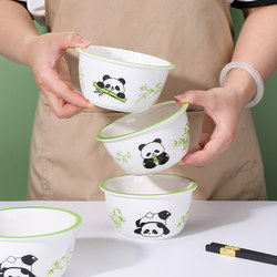 Ceramic Bowl for Home Use, Cute Panda Rice Bowl, Small Bowl, Single Soup Bowl, 2024 New Model, Beautiful Bowl with Underglaze Color, Tableware