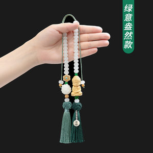 Buddha Bodhi car pendant high -end safety car interior jewelry car lotus rearview mirror pendant Chinese wind supplies
