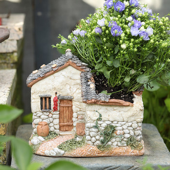 Chinese-style old house bonsai ornaments garden courtyard living room home decorations country earth house garden pastoral gifts