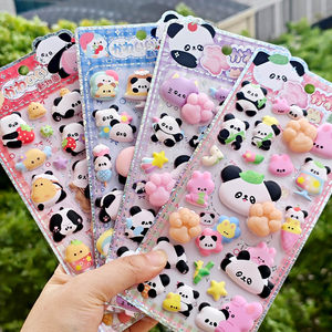 
Cute panda soft butt stickers for children and girls small animal patterns diy decompression pinch decoration stickers