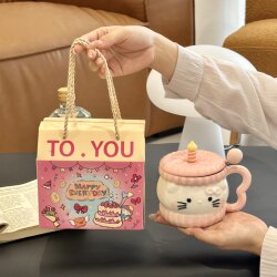 Birthday Gift for a Best Friend, Cute Cup Gift Box for Girls, Mug Gift, Ceramic Cup, Souvenir Gift, High-End Feel
