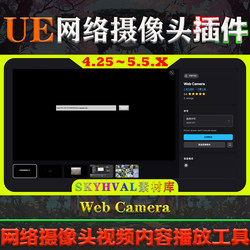 UE4.25-5.5 Unreal Plug-in Web Camera Network Surveillance Camera Video Streaming Real-time Playback System