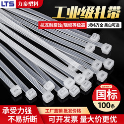 National Standard Self-Locking Nylon Cable Ties for Vegetable Gardening, Bundling and Fixing Wires, Thickened Organizing Cable Clips, 100 Pieces Pack