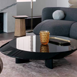 Oval coffee table small round table suspended flying saucer coffee table