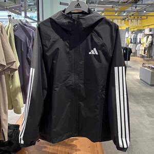 
adidas Adidas Jacket Men's 26 Spring and Summer New Windproof and Water-Repellent Hooded Jacket JM1056