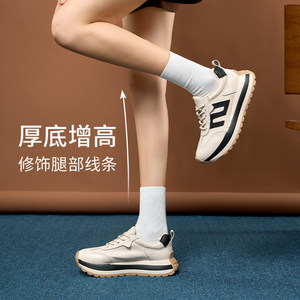 
2025 new spring and summer top layer cowhide casual versatile fashionable women's shoes