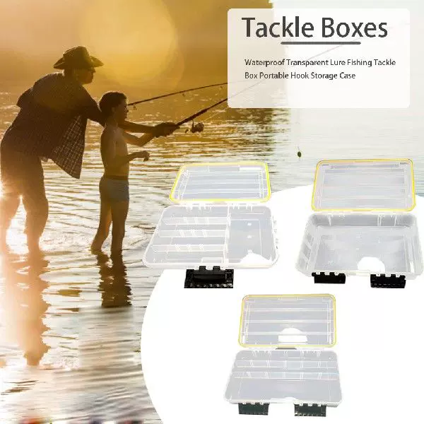 Waterproof Portable Transparent Fishing Tackle Box-Taobao