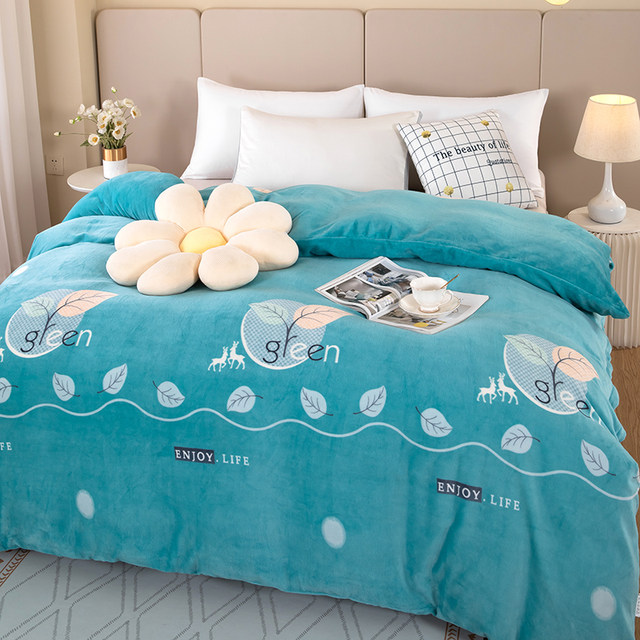 Winter plus velvet milk velvet quilt cover single piece thickened double-sided velvet 150x200x230 coral velvet quilt cover single and double