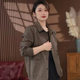 2025 Spring New Short Shirt Jacket Mom Fashion Twill Cotton Solid Color Small Perfect Casual Top