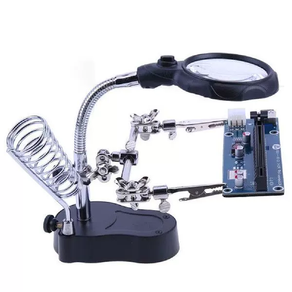 Welding Magnifying Glass with LED Light Auxiliary Clip-Taobao