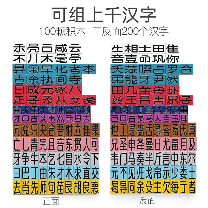 儿童识字教具偏旁部首汉字u认知木质拼字板木制